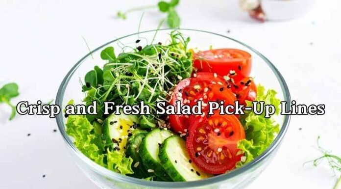 Crisp and Fresh Salad Pick-Up Lines Crisp and Fresh Salad Pick-Up Lines