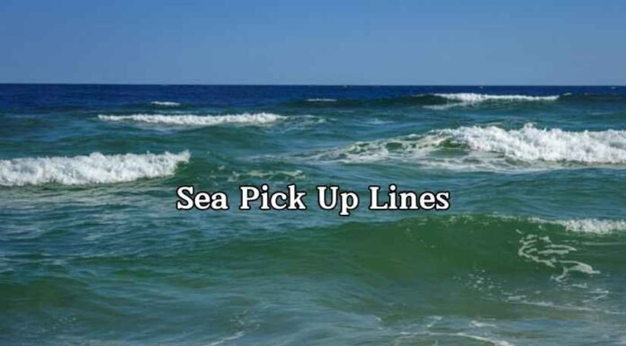 Sea Pick Up Lines Sea Pick Up Lines