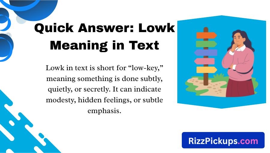 Lowk Meaning in Text