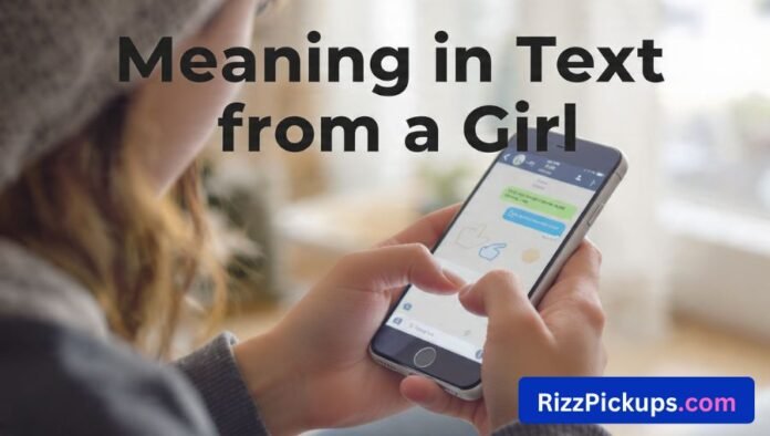 Meaning in Text from a Girl Meaning in Text from a Girl