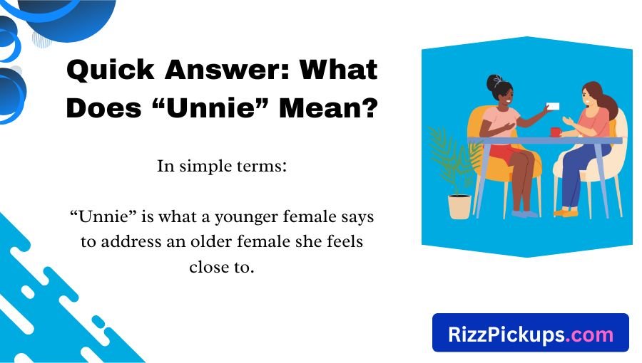 Unnie Meaning
